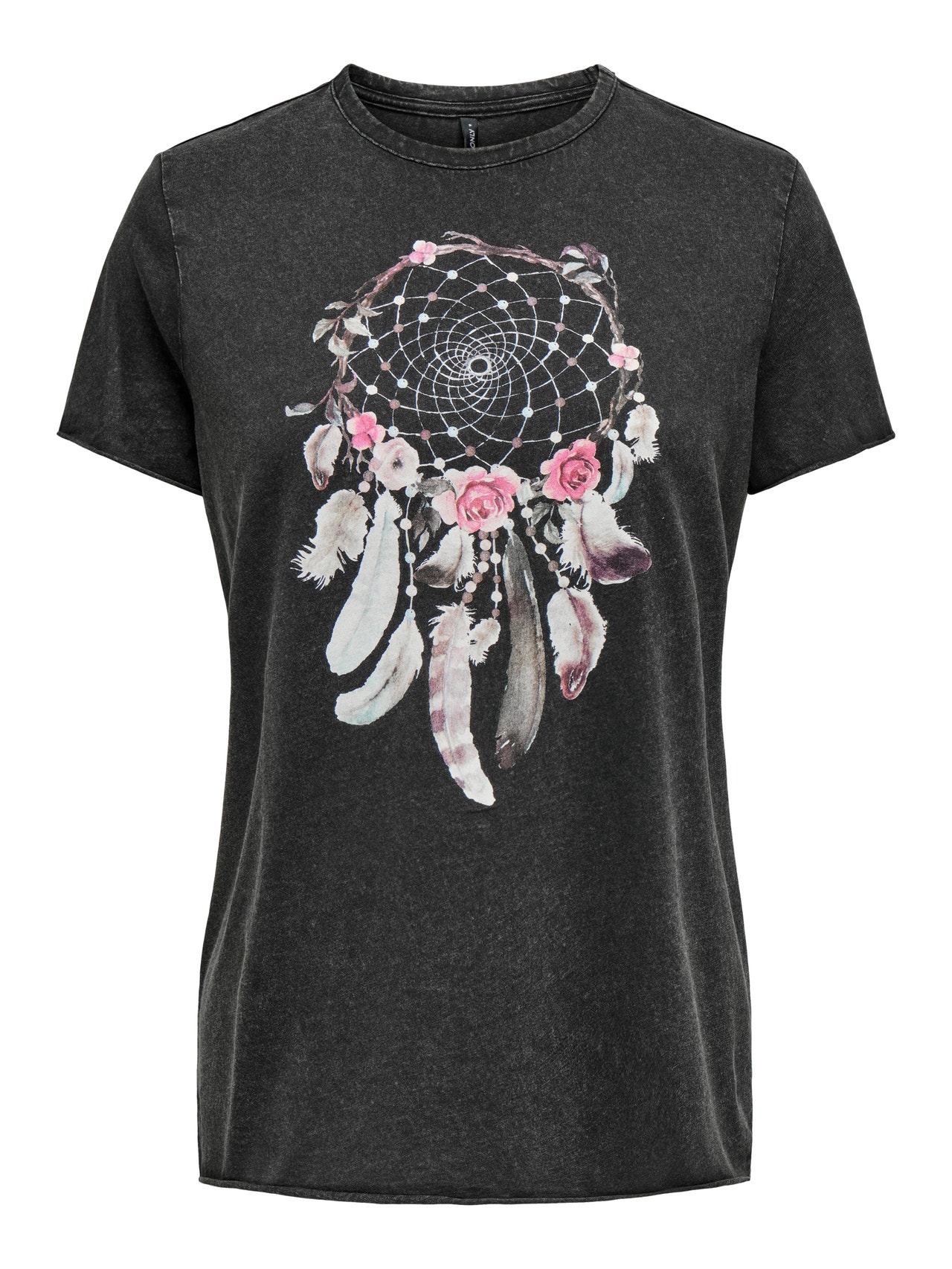 ONLY Tavapärane lõige Ümmargune kaelus Top -Black - 15215721