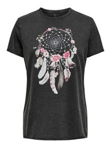 ONLY Tavapärane lõige Ümmargune kaelus Top -Black - 15215721