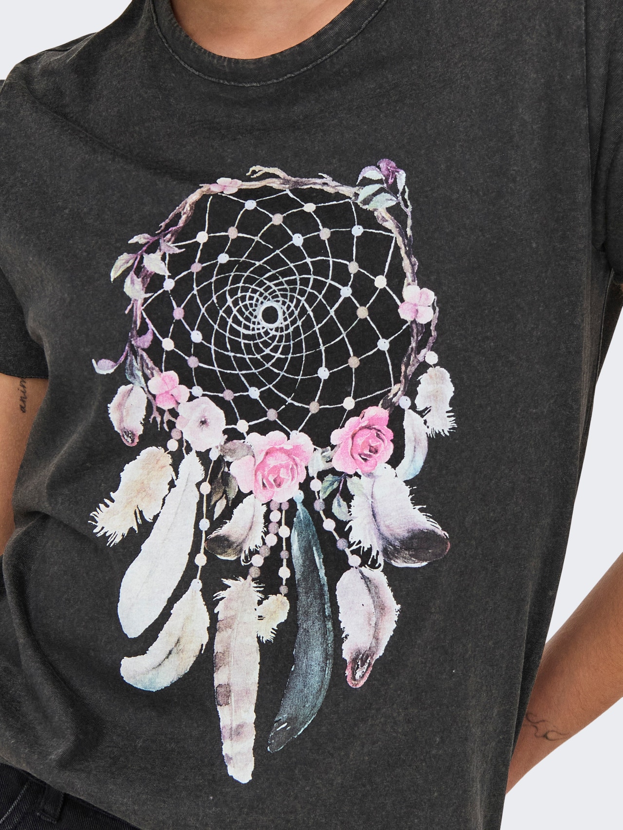 ONLY Tavapärane lõige Ümmargune kaelus Top -Black - 15215721