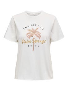 ONLY Redovno prianjanje O-vrat Vrh -Cloud Dancer - 15215721