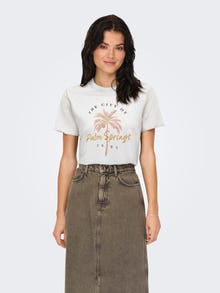 ONLY Redovno prianjanje O-vrat Vrh -Cloud Dancer - 15215721