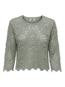ONLY O-hals Pullover -Seagrass - 15216114