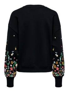 ONLY Printed Sweatshirt sleeves -Black - 15216364