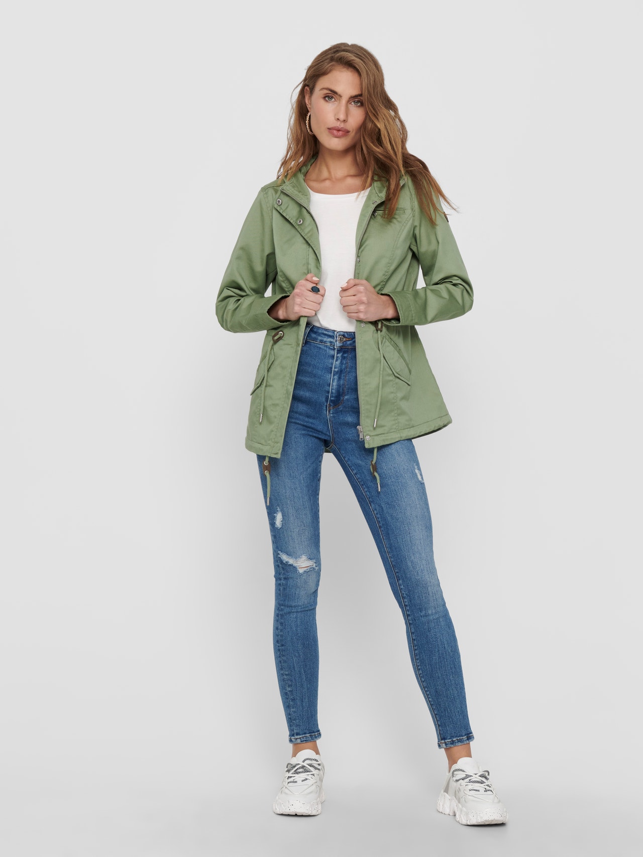ONLY Hood Jacket -Hedge Green - 15216452