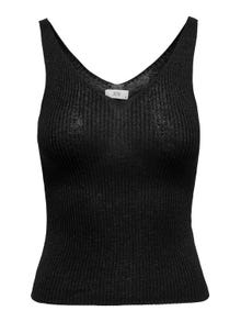 ONLY Knit Fit V-Neck Pullover -Black - 15216492