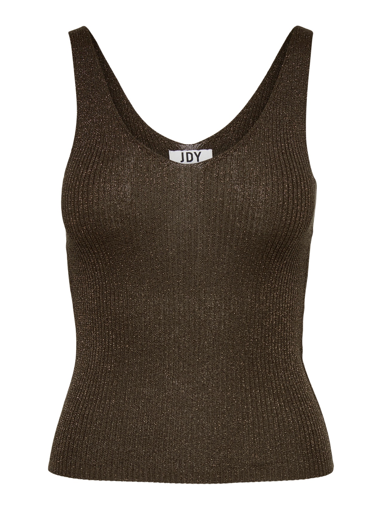 ONLY Knit Fit V-Neck Pullover -Chocolate Brown - 15216492