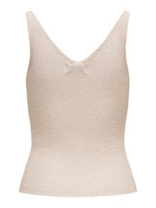 ONLY Kootud kangast lõige V-kaelus Pullover -Cloud Dancer - 15216492