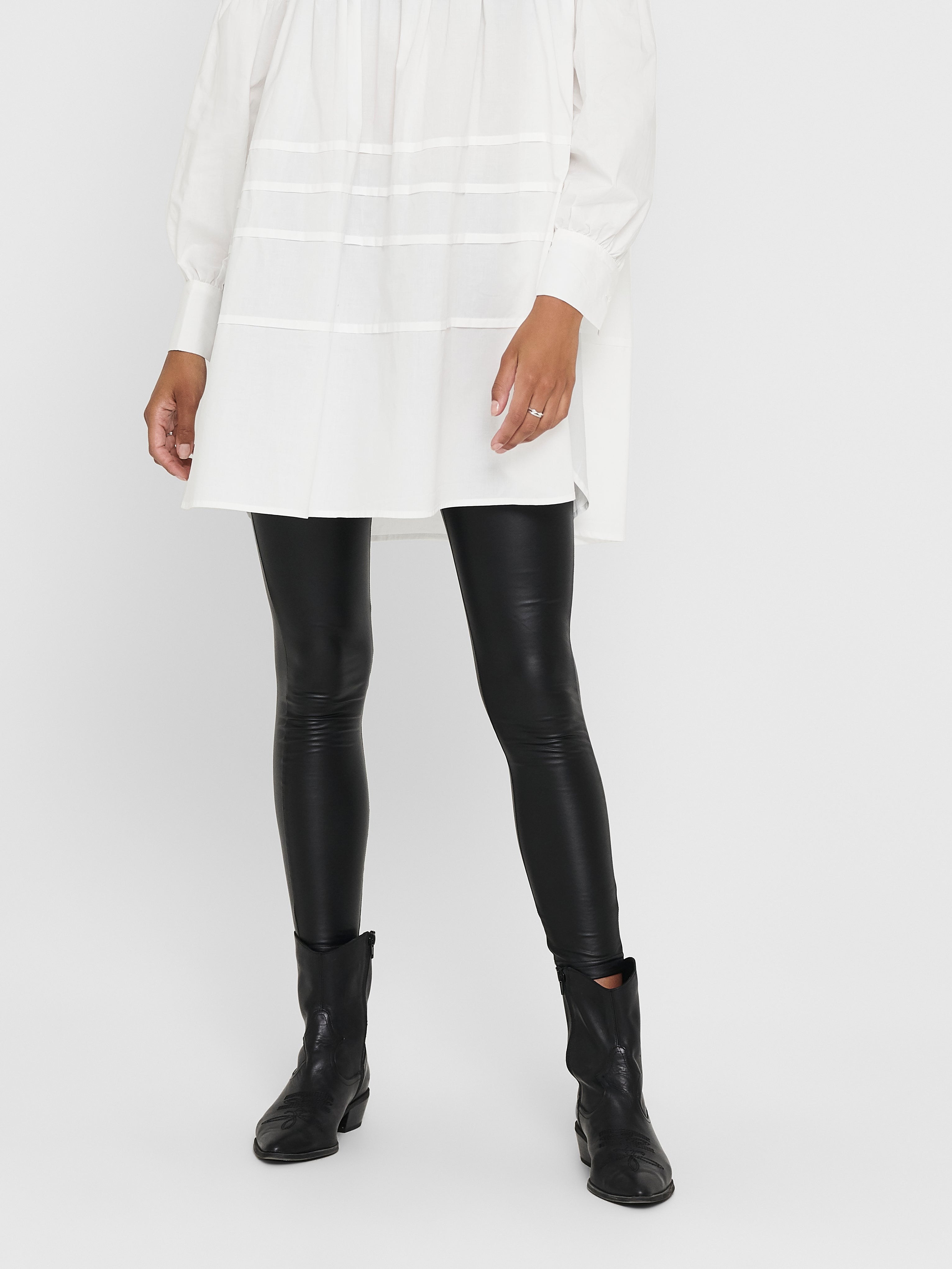 Jdystine Slim Fit Kunstlederhosen