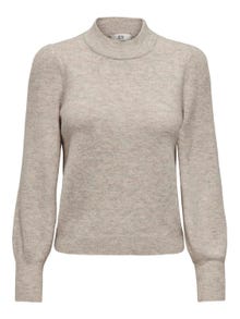 ONLY Knit fit O-hals Hoge manchetten Ballonmouwen Pullover -Chateau Gray - 15216638