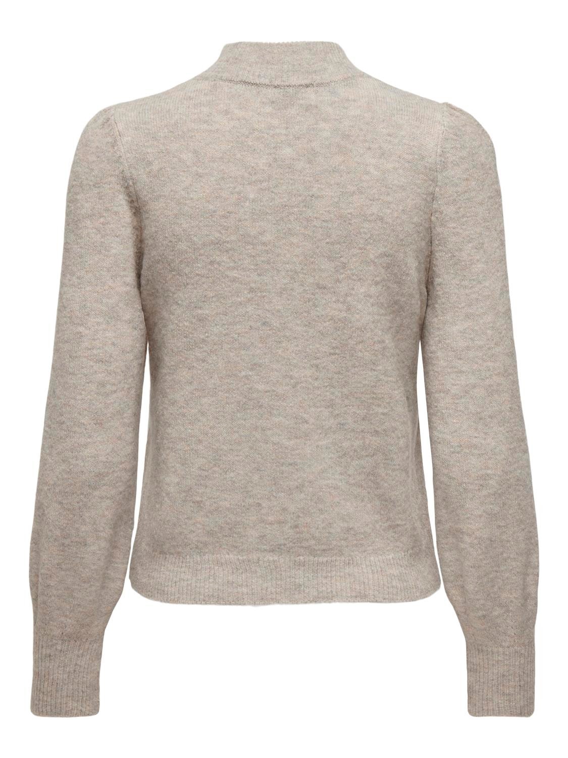 ONLY High neck knitted pullover -Chateau Gray - 15216638
