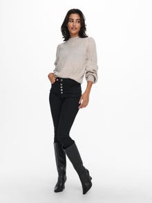ONLY High neck knitted pullover -Chateau Gray - 15216638