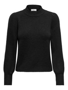 ONLY Knit Fit Round Neck High cuffs Balloon sleeves Pullover -Black - 15216638