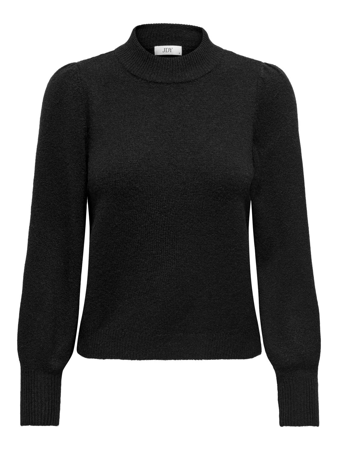 ONLY Knit Fit Round Neck High cuffs Balloon sleeves Pullover -Black - 15216638