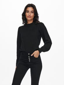 ONLY Pull-overs Knit Fit Col rond Bas hauts Manches ballons -Black - 15216638