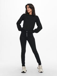 ONLY Pull-overs Knit Fit Col rond Bas hauts Manches ballons -Black - 15216638