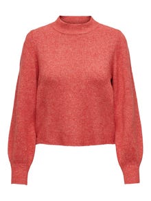 ONLY Knit Fit Round Neck High cuffs Balloon sleeves Pullover -Bittersweet - 15216638