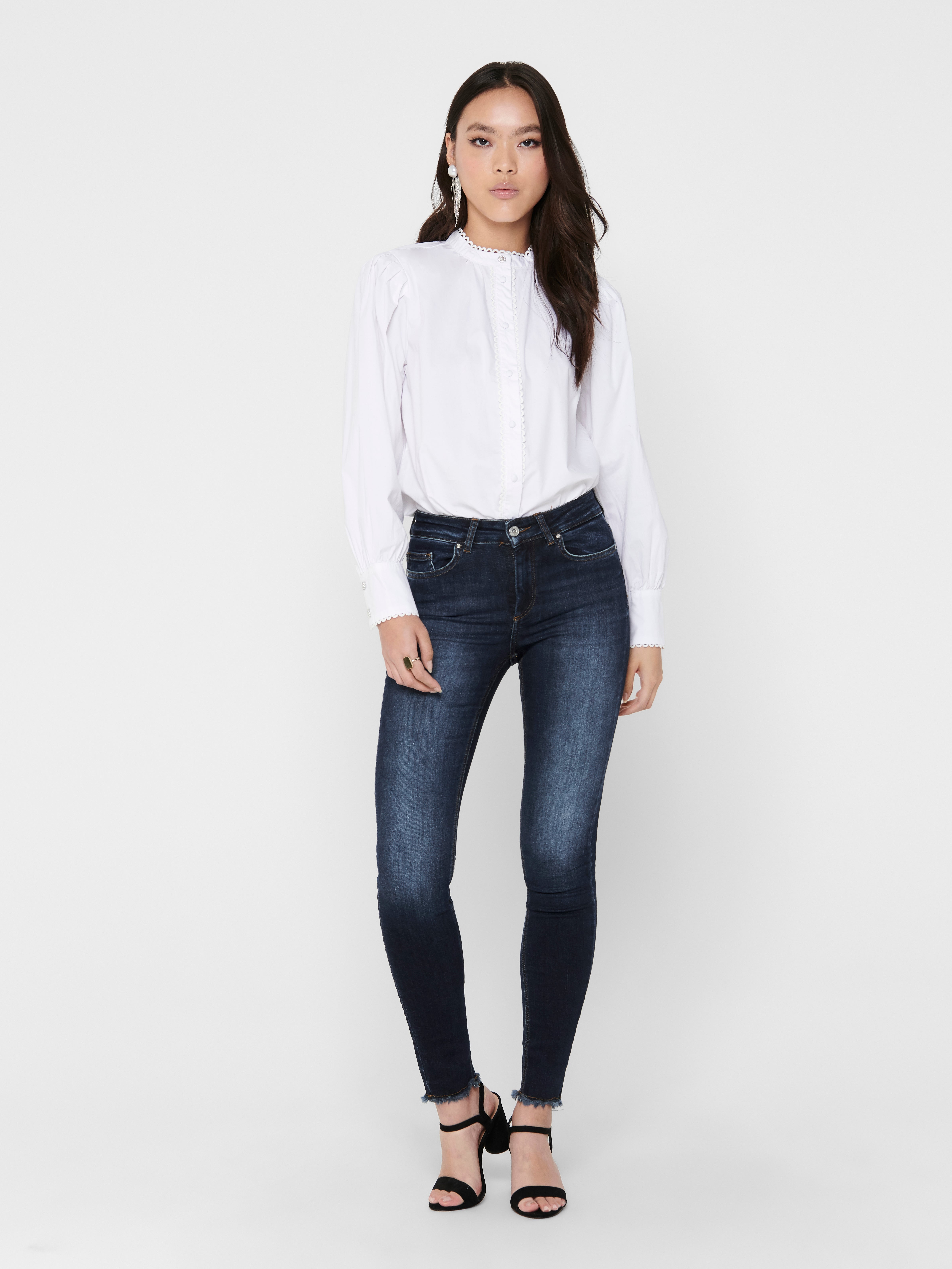 Jeans Skinny Fit ONLY - Vita Media, Gamba Stretta, Cavallo 30 Pollici - Foto 6