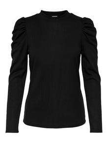 ONLY Regular fit O-hals Pofmouwen Top -Black - 15217180