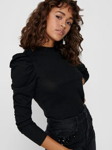 ONLY Manches bouffantes Top -Black - 15217180