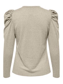 ONLY Tops Regular Fit Col rond Manches bouffantes -Sandshell - 15217180