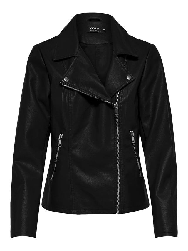 ONLY Tall Biker Faux Leather Jacket - 15217206