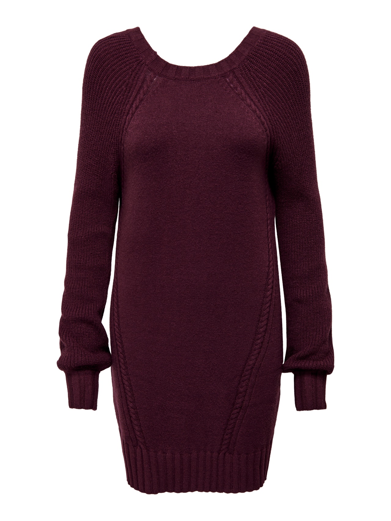ONLY Tall loose knitted dress -Winetasting - 15217233