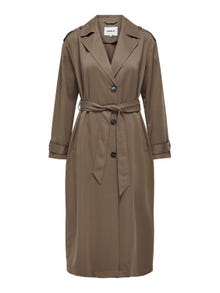 ONLY Long Trenchcoat -Walnut - 15217799