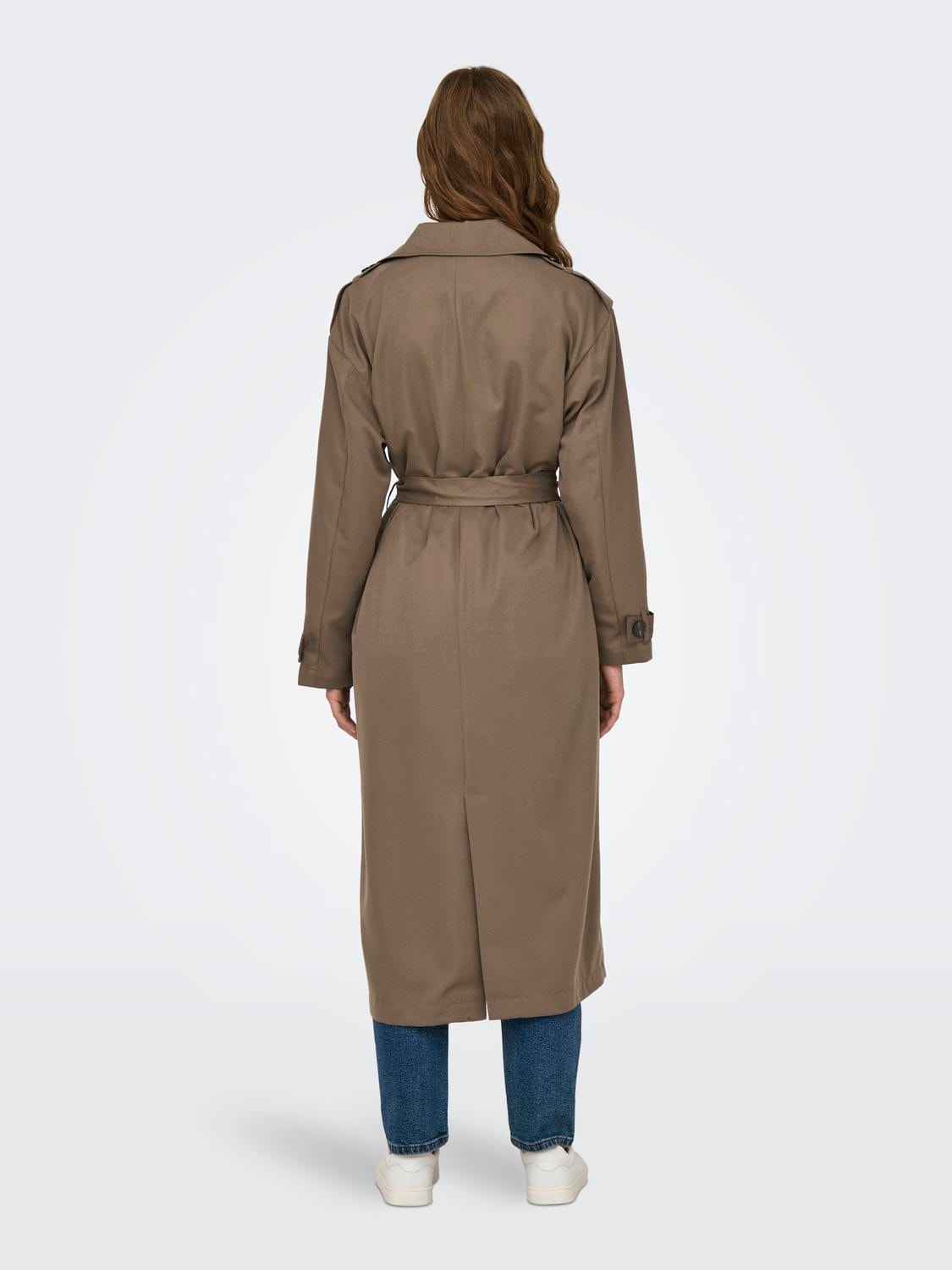 ONLY Trench-coats Col à revers -Walnut - 15217799