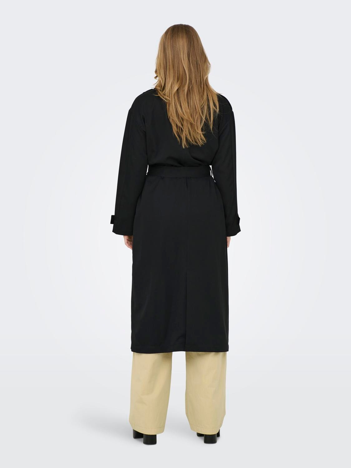 ONLY Long Trenchcoat -Black - 15217799