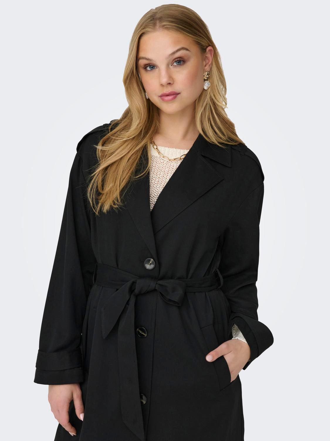 ONLY Trench-coats Col à revers -Black - 15217799