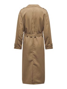 ONLY Longline Trenchcoat -Tigers Eye - 15217799