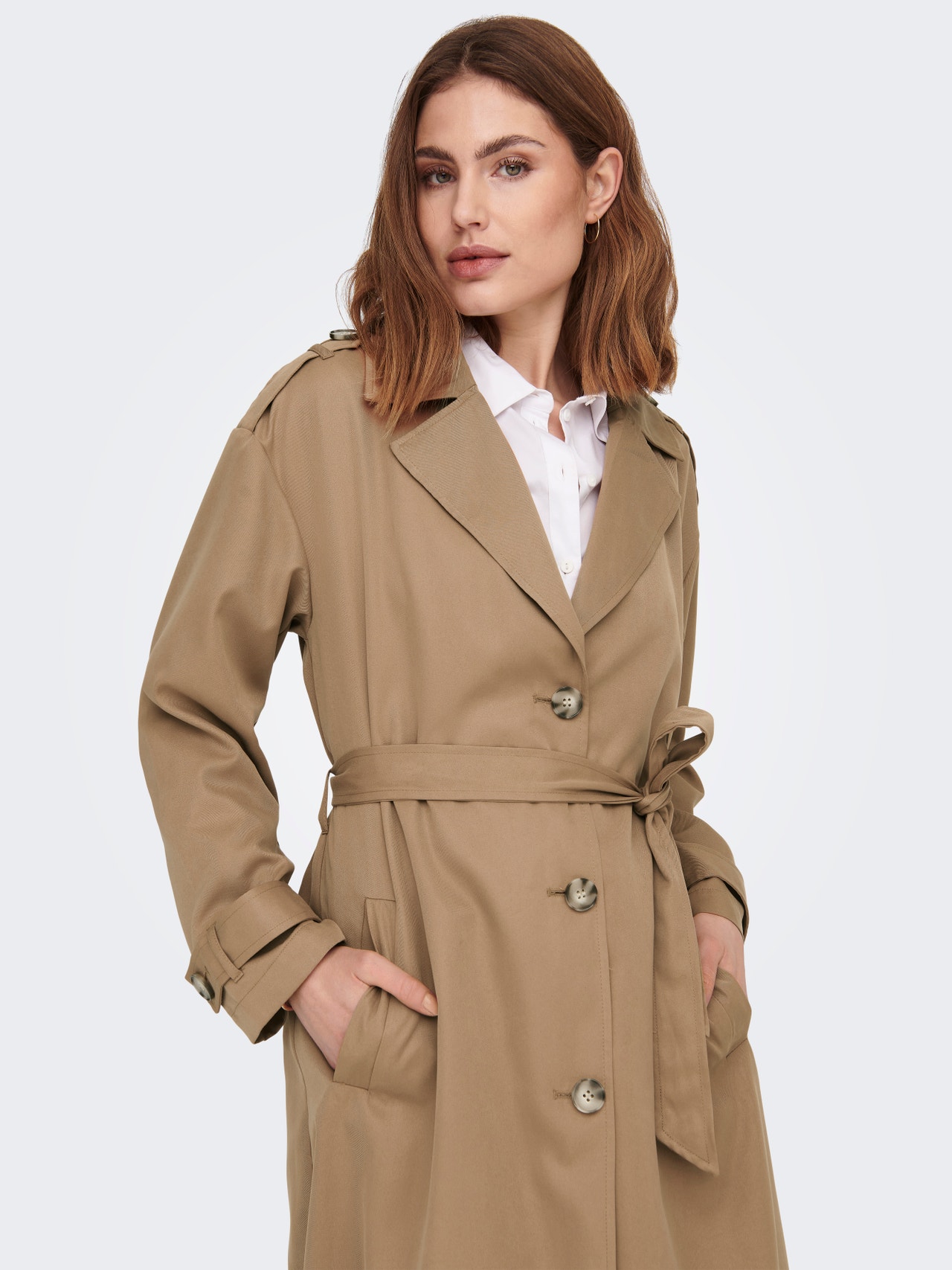 ONLY Lang Trenchcoat -Tigers Eye - 15217799