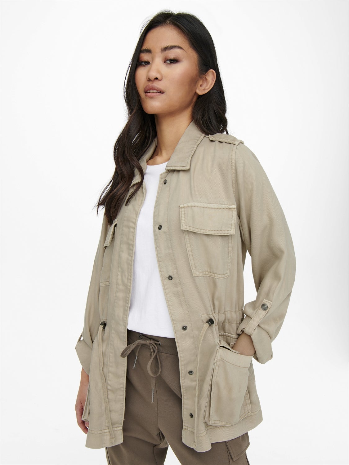 Long utility shop jacket women's