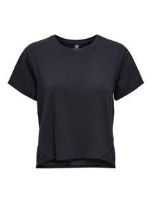 ONLY Oversized cropped fit O-hals T-shirts -Blue Graphite - 15217863