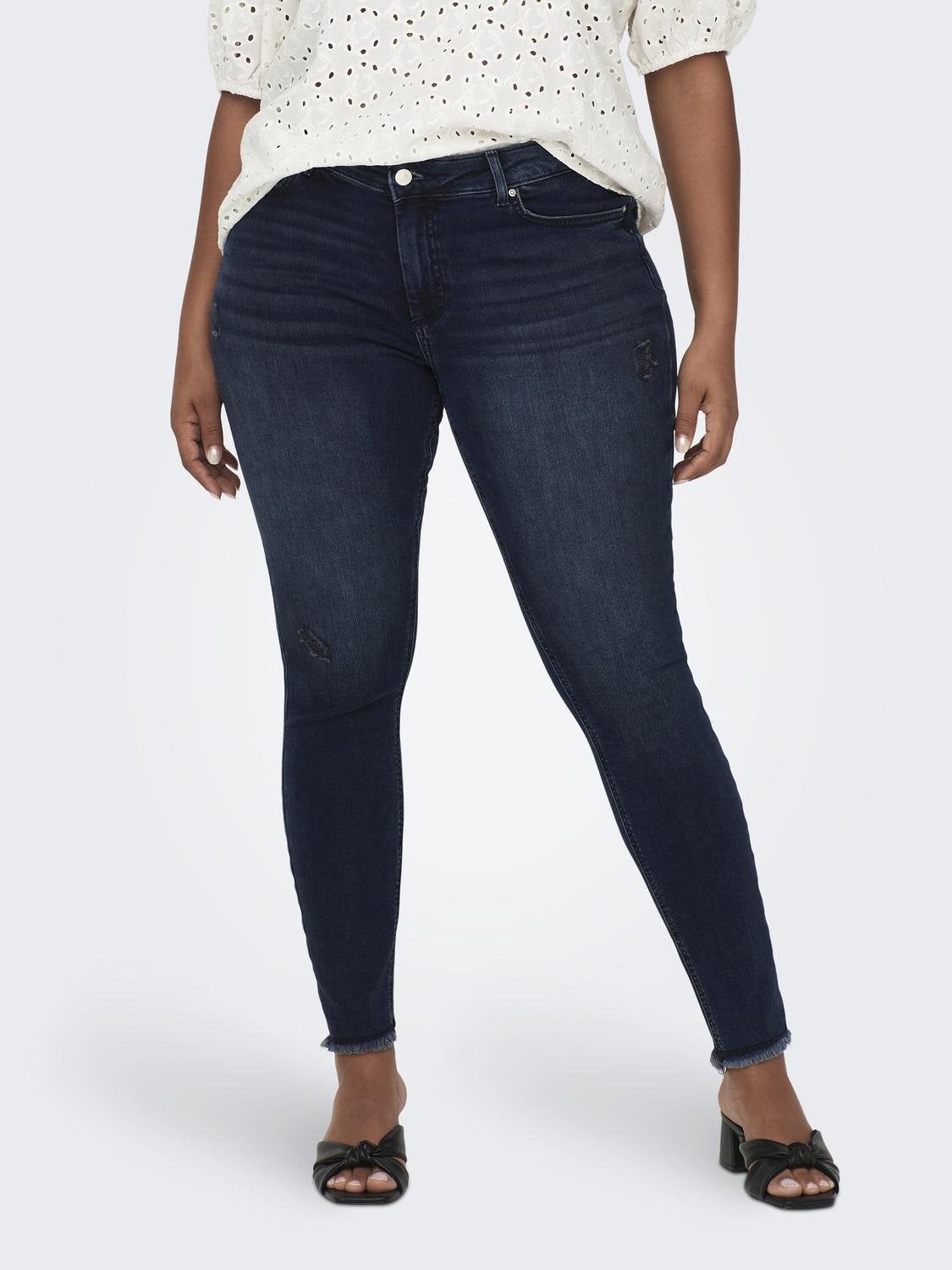 Carwilly Mittlere Taille Skinny Fit Jeans