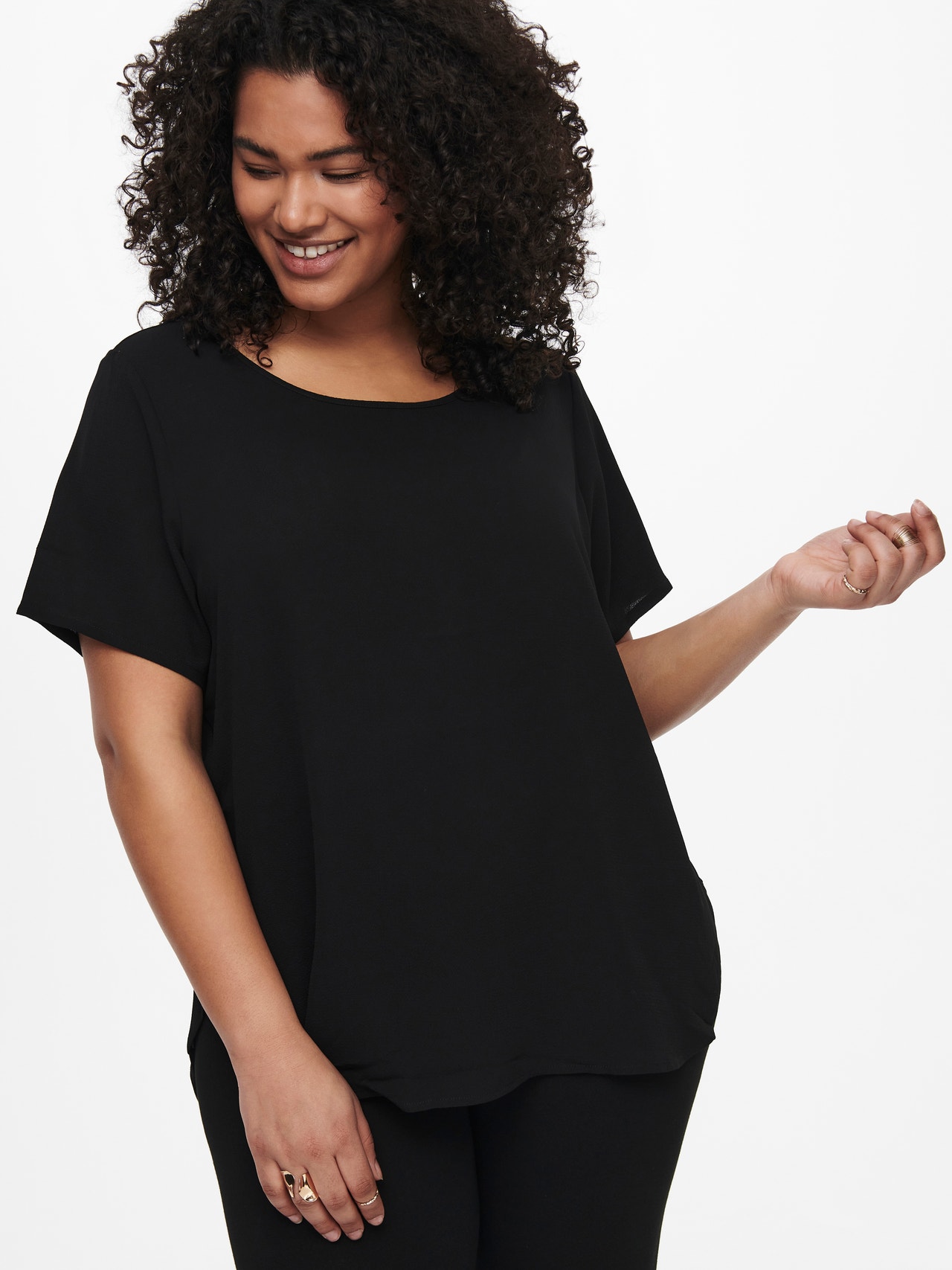 ONLY Regular fit Boothals Top -Black - 15218353