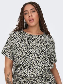 ONLY Curvy print Topp -Seagrass - 15218353