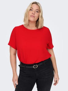 ONLY Tops Regular Fit Col bateau -High Risk Red - 15218353
