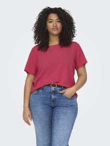ONLY Curvy short sleeve Top -Teaberry - 15218353