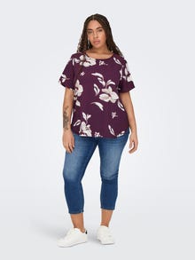 ONLY Curvy tryckt Topp -Winetasting - 15218353