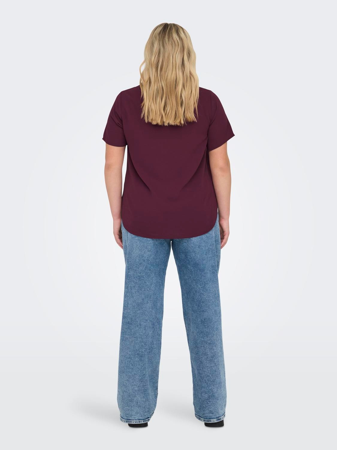 ONLY Curvy short sleeve Top -Port Royale - 15218353