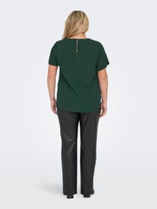 ONLY Regular Fit Boat neck Top -Green Gables - 15218353