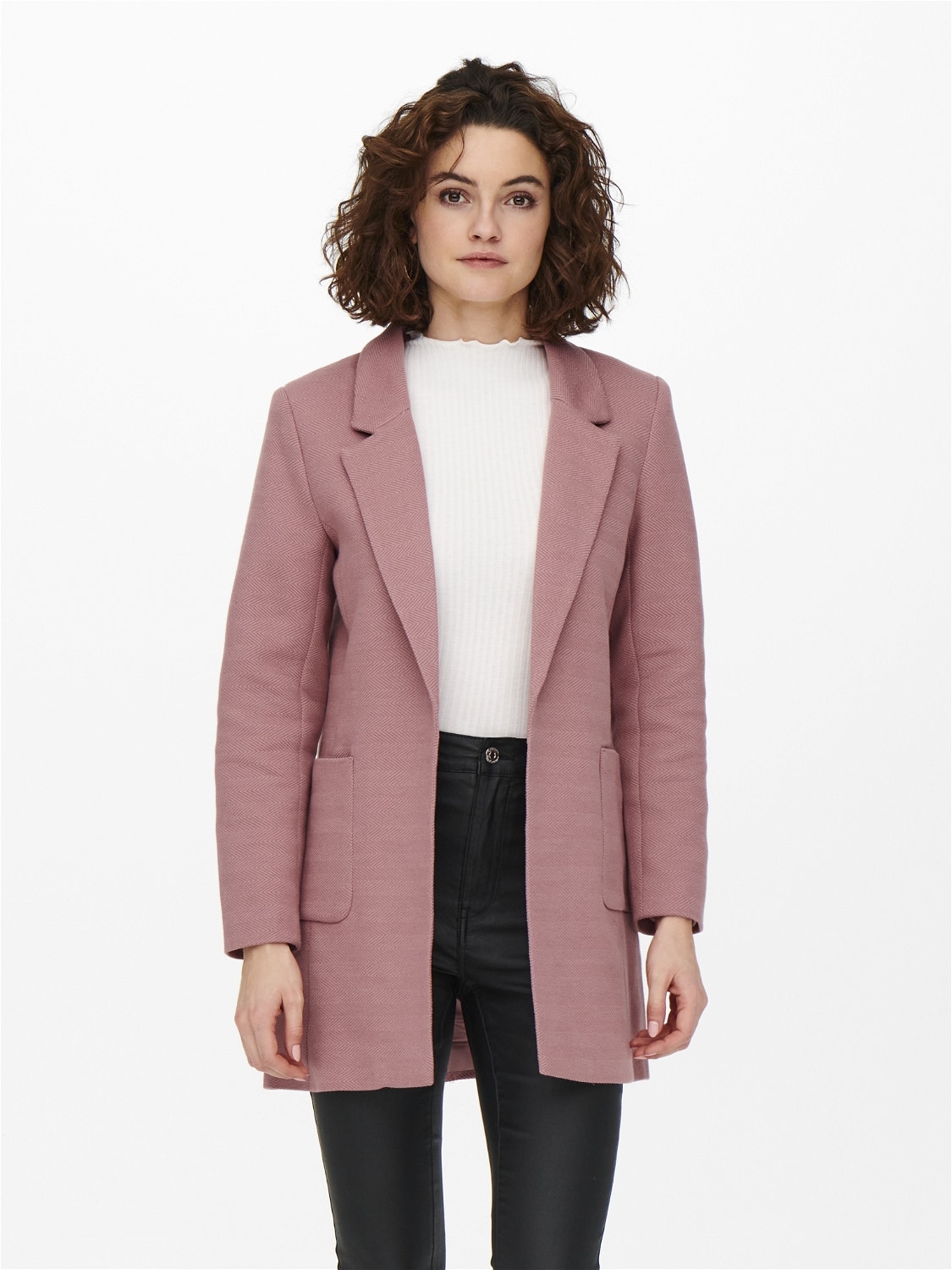 ONLY Regular Fit Notch lapel Blazer -Withered Rose - 15218396