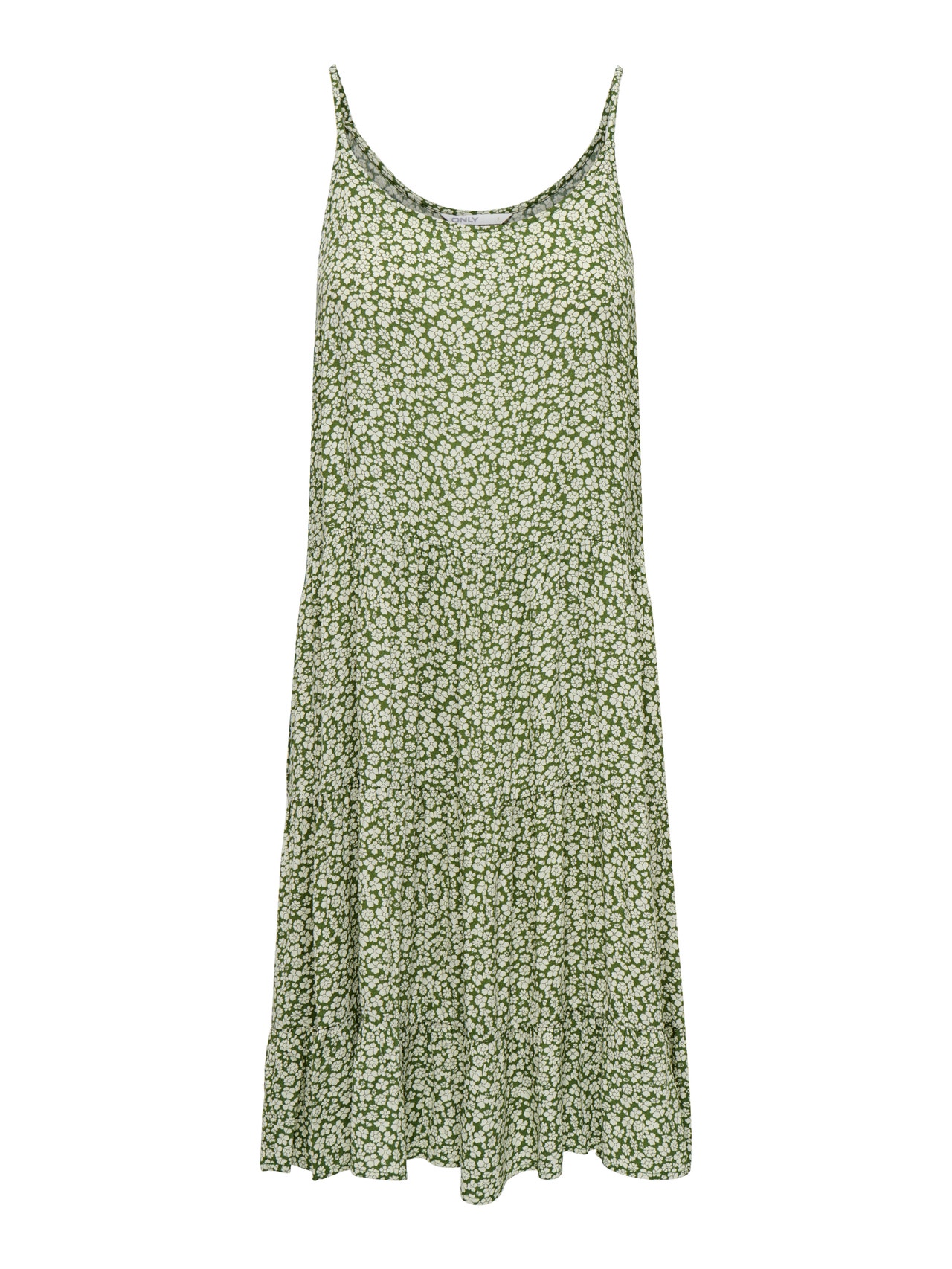 ONLY Regular Fit U-hals Kort kjole -Artichoke Green - 15218451