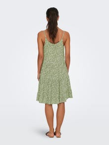 ONLY Normal passform U-ringning Kort klänning -Artichoke Green - 15218451