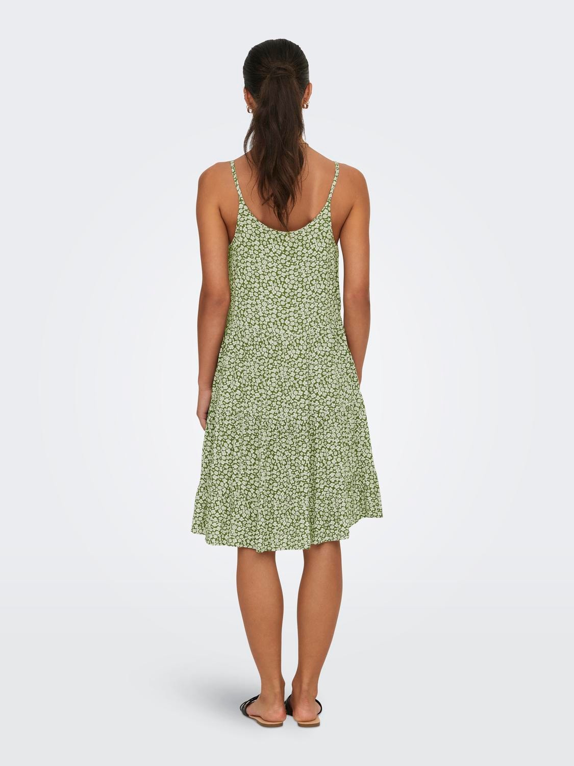 ONLY Printed sleeveless dress -Artichoke Green - 15218451