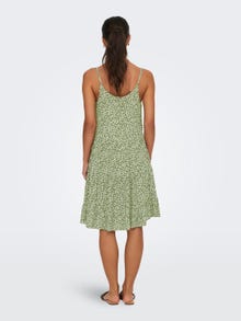 ONLY Regular Fit U-hals Kort kjole -Artichoke Green - 15218451