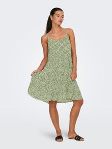 ONLY Normal geschnitten U-Ausschnitt Kurzes Kleid -Artichoke Green - 15218451