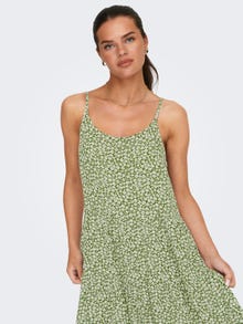 ONLY Normal geschnitten U-Ausschnitt Kurzes Kleid -Artichoke Green - 15218451