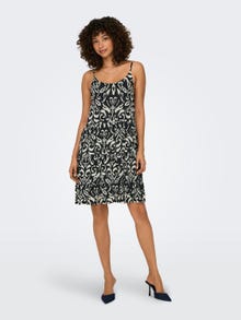 ONLY Printed sleeveless dress -Black - 15218451